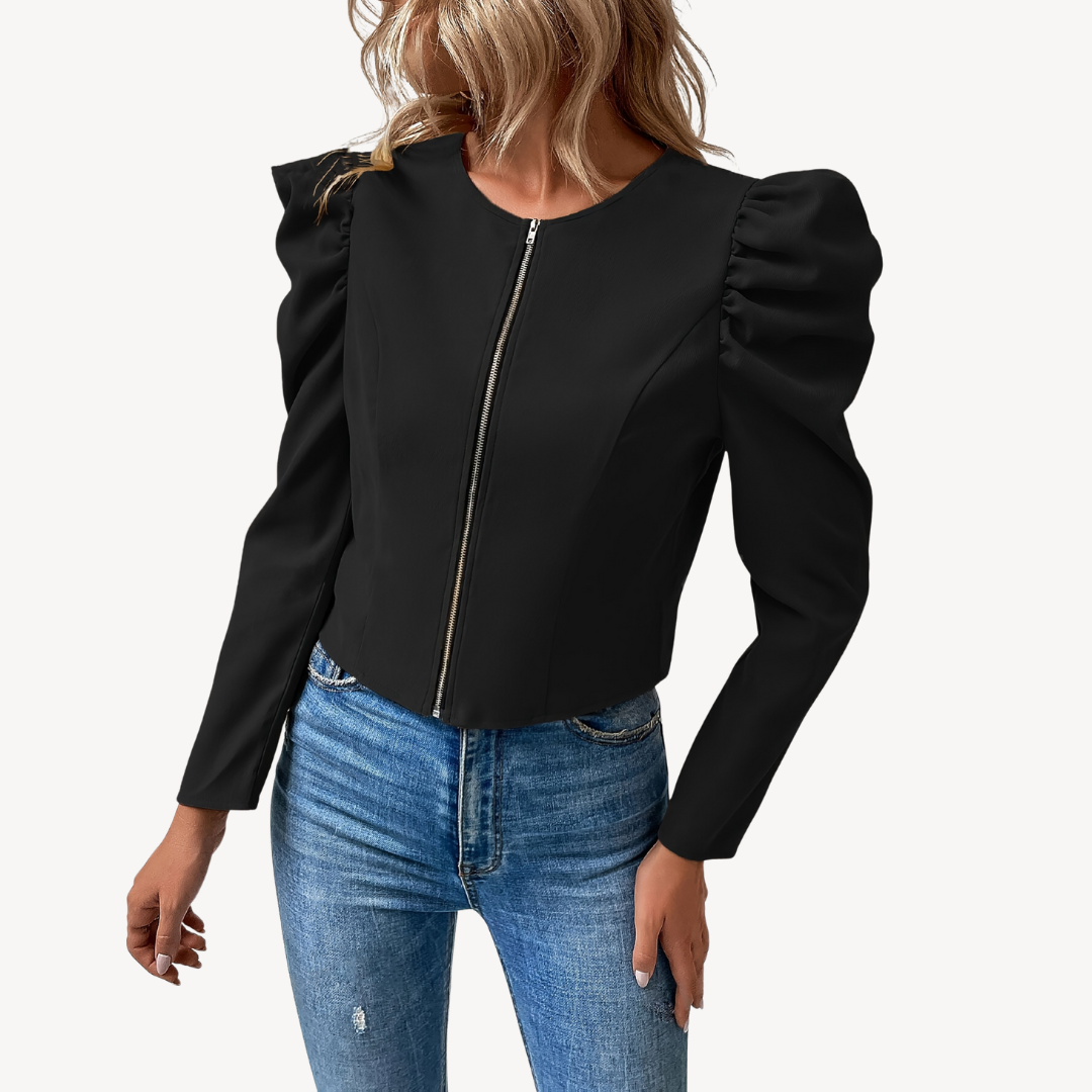 VogeLuxe | Women’s Versatile Puffed Sleeve Jacket