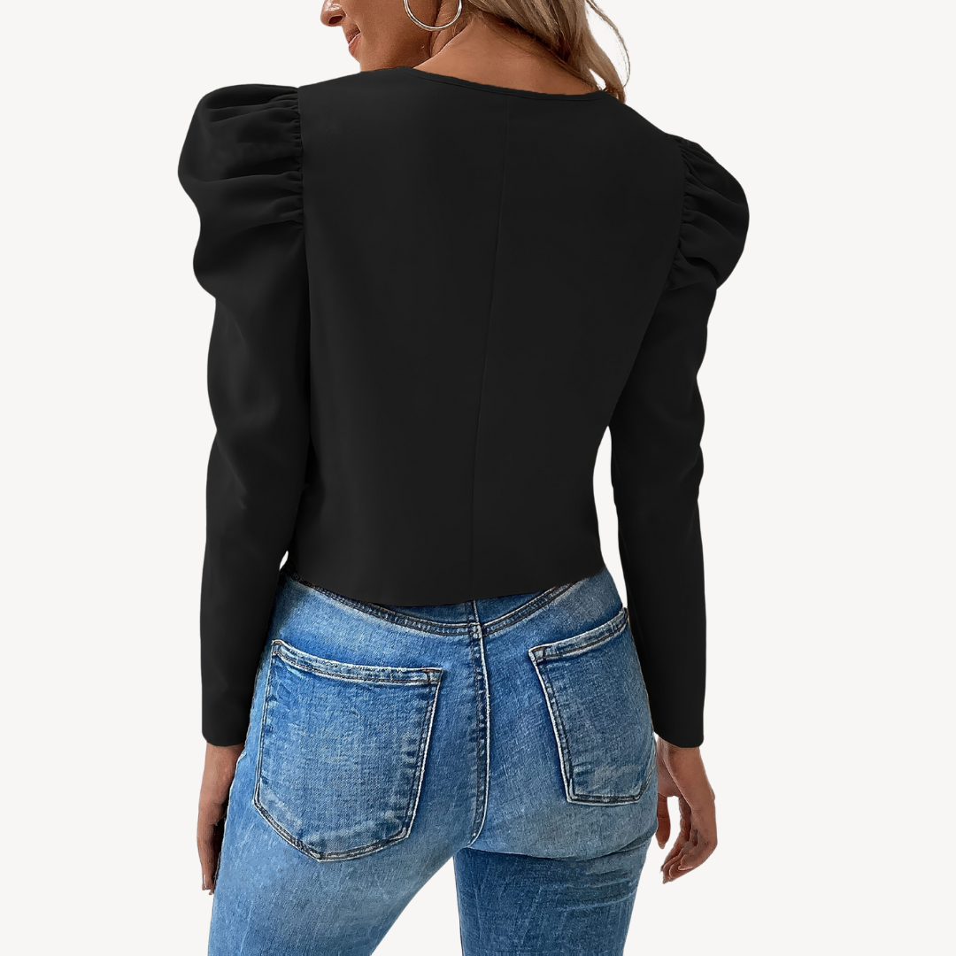 VogeLuxe | Women’s Versatile Puffed Sleeve Jacket