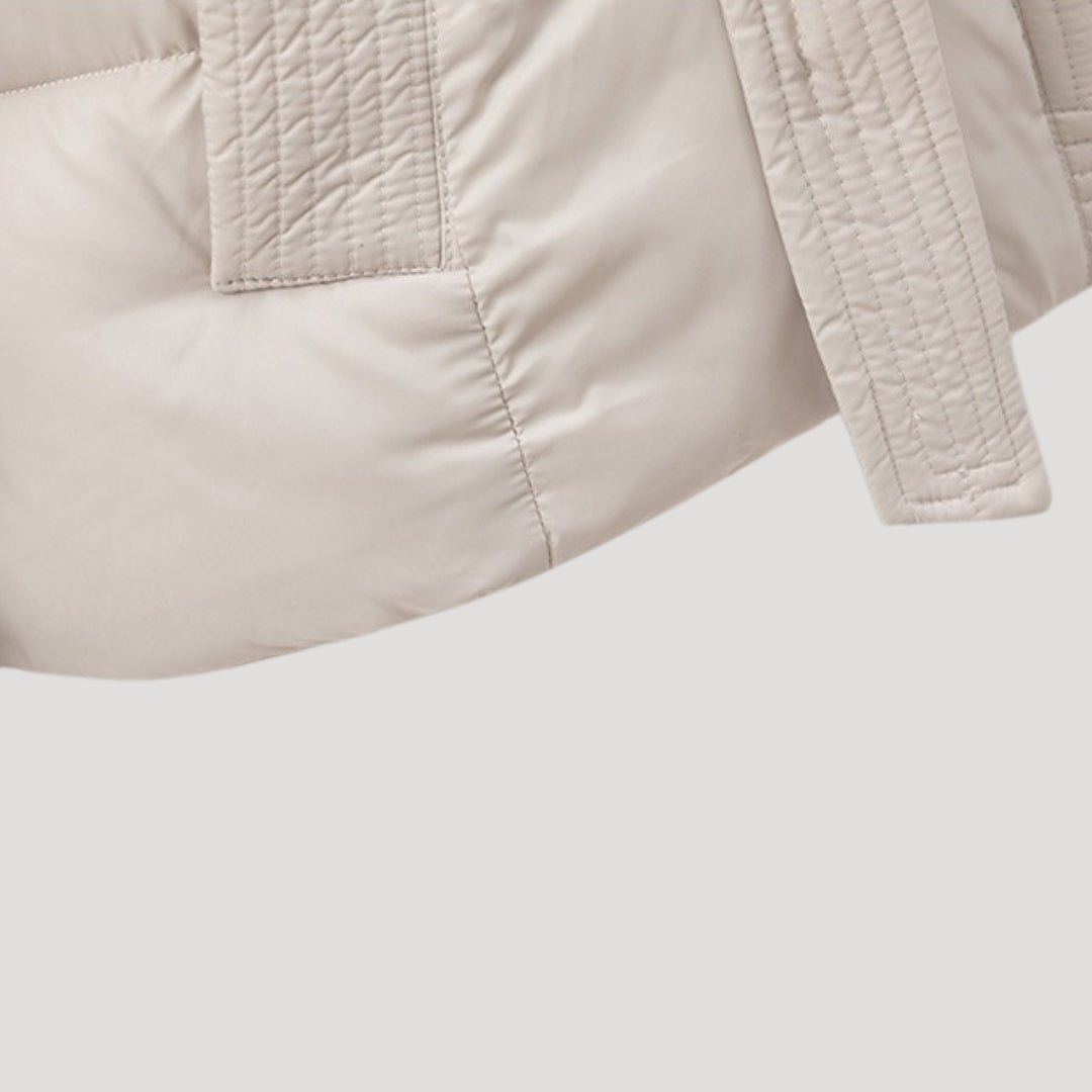 Puffer Jacket - Quilted Hooded Design And Belted Warmth 6