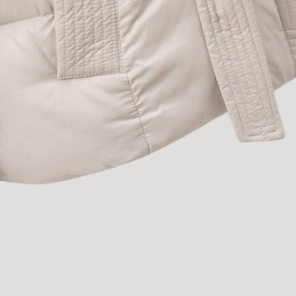 Puffer Jacket - Quilted Hooded Design And Belted Warmth 6