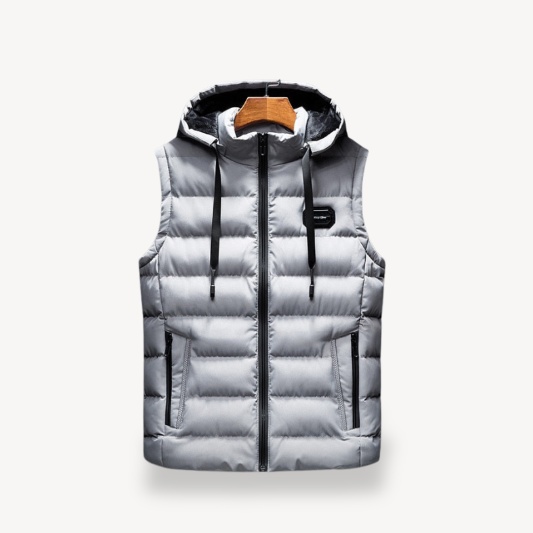 Puffer Vest with Hood for Men