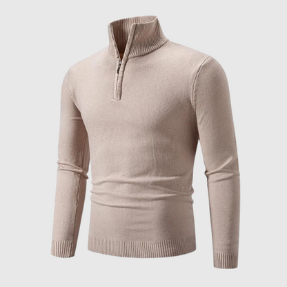 VogeLuxe | Men’s Half Zipper Cotton Knitted Sweater