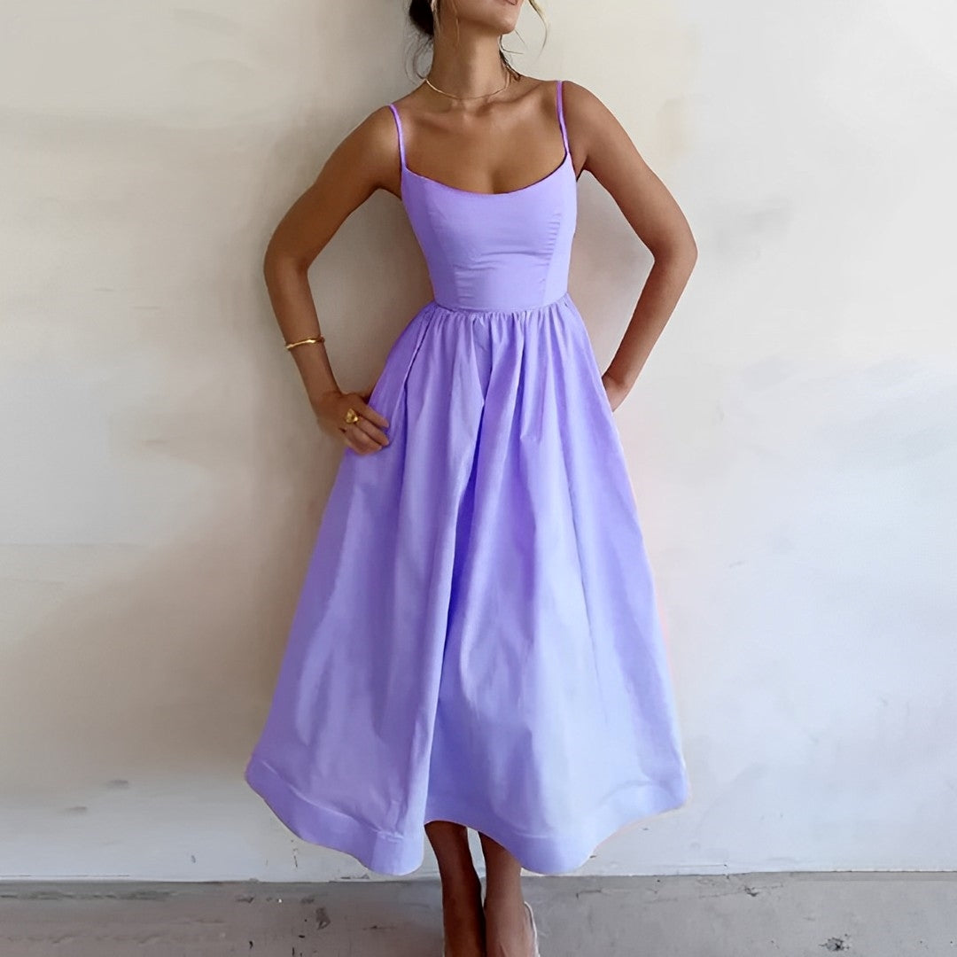Ladies' Chic Summer Sundress with Thin Straps