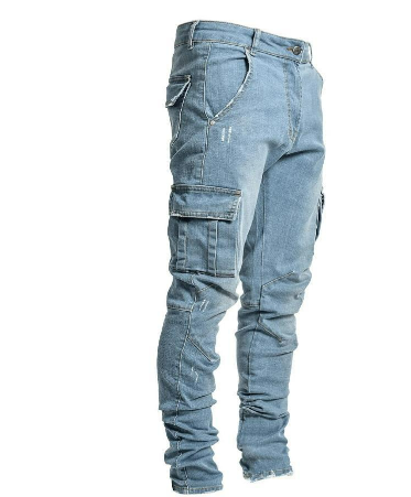 Men's Skinny Cargo Pants with Useful Storage Pockets - VogeLuxe
