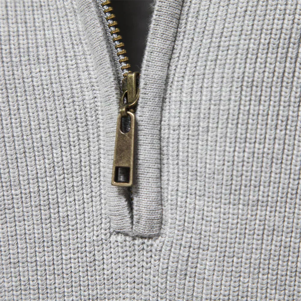 Quarter Zip Knitted Jumper | Pullover 2