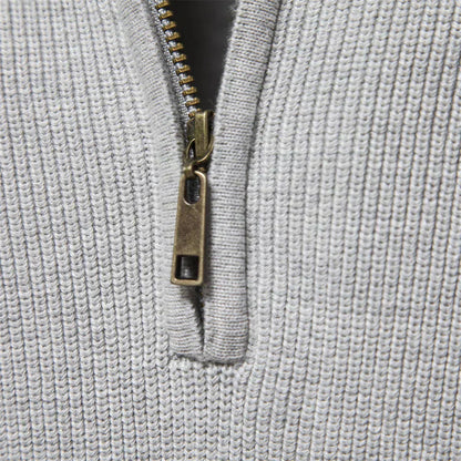 Quarter Zip Knitted Jumper | Pullover 2