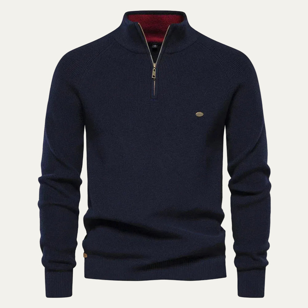 Quarter Zip Knitted Jumper | Pullover 5