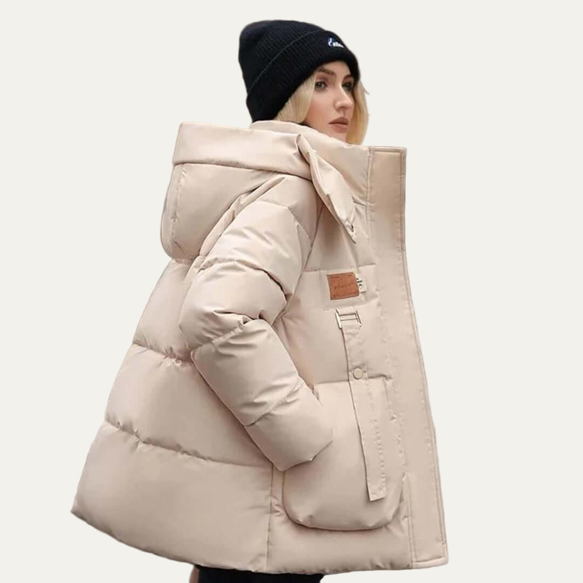 VogeLuxe | Women’s Loose Hooded Winter Short Parka Coat