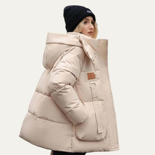 VogeLuxe | Women’s Loose Hooded Winter Short Parka Coat
