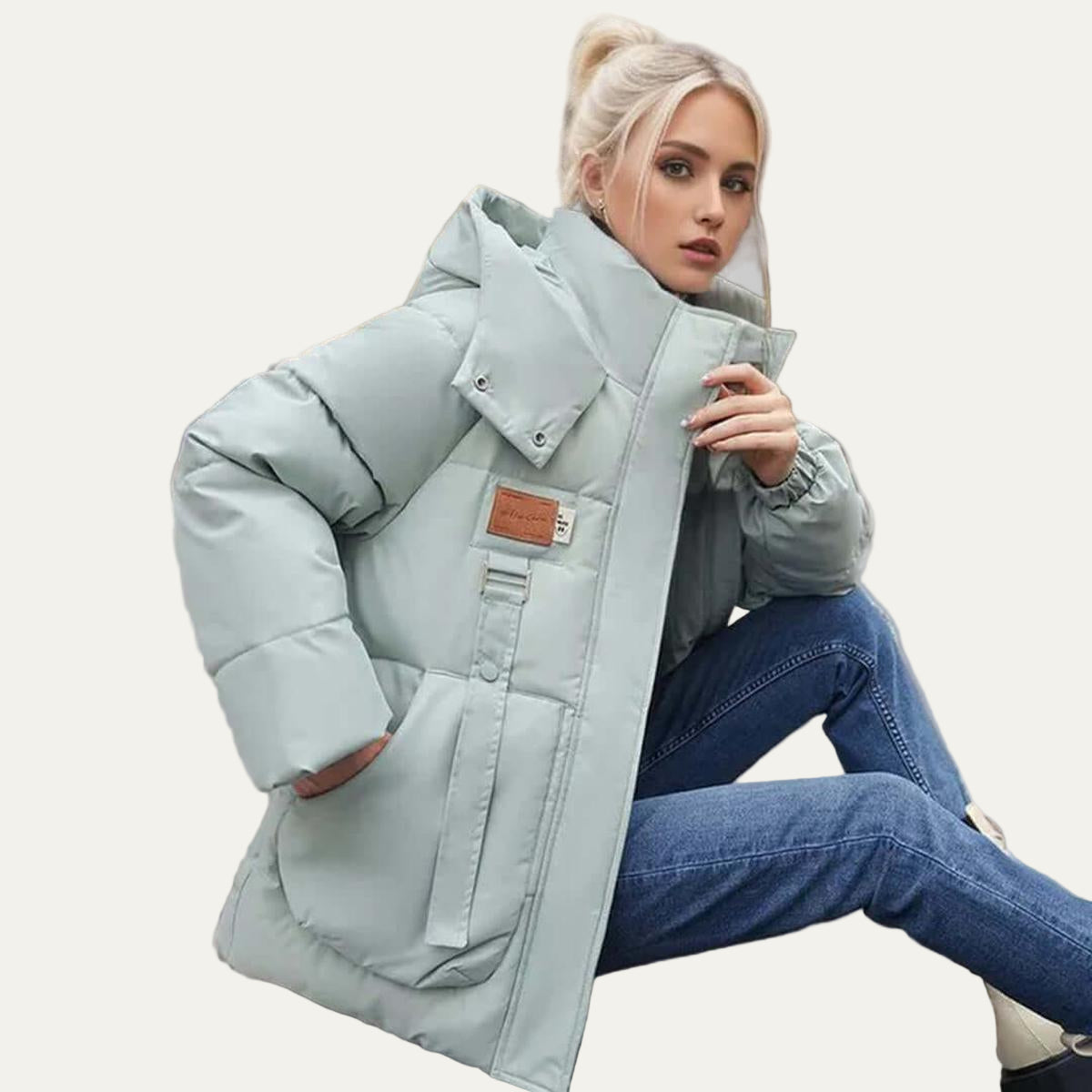 VogeLuxe | Women’s Loose Hooded Winter Short Parka Coat