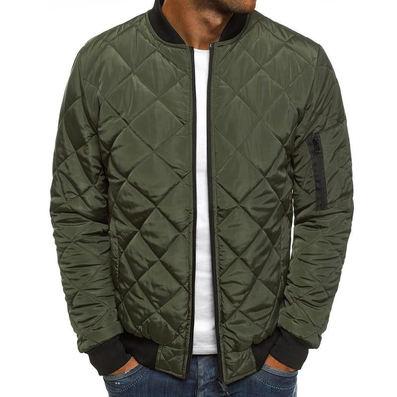 Quilted Bomber Jacket | Zip Front Classic Fit 0