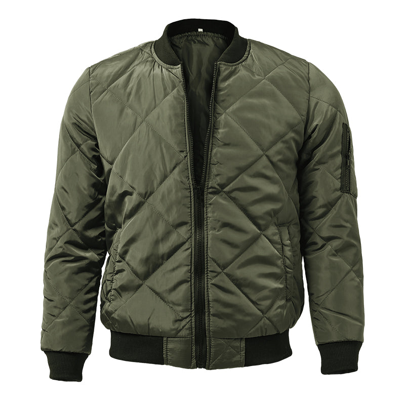 Quilted Bomber Jacket | Zip Front Classic Fit 1