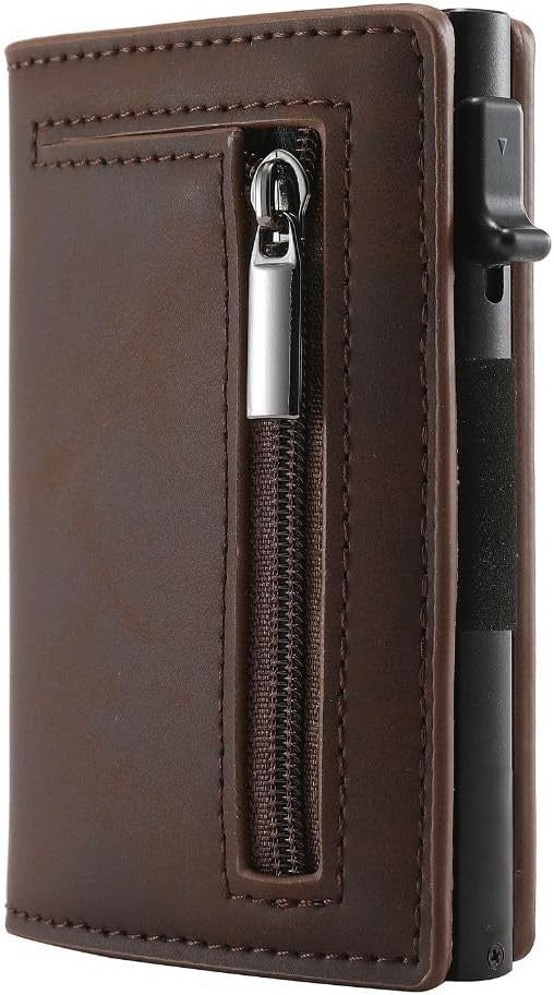 Thin Leather Wallet with RFID Blocking – Small and Convenient