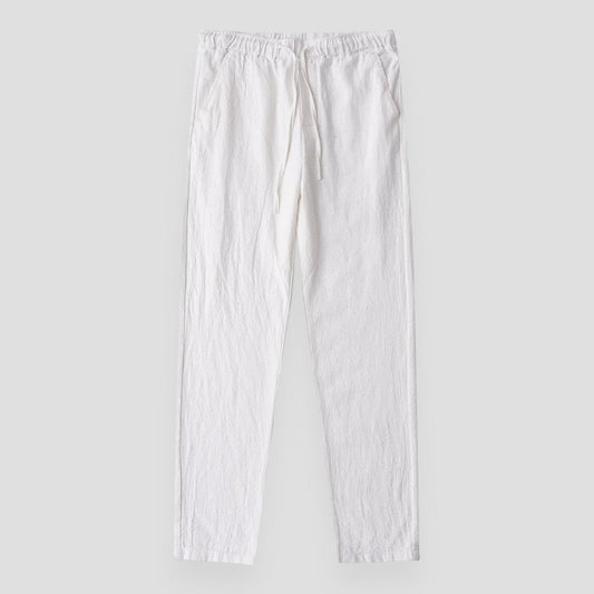 Regular Fit Linen Trousers Old Money Pants