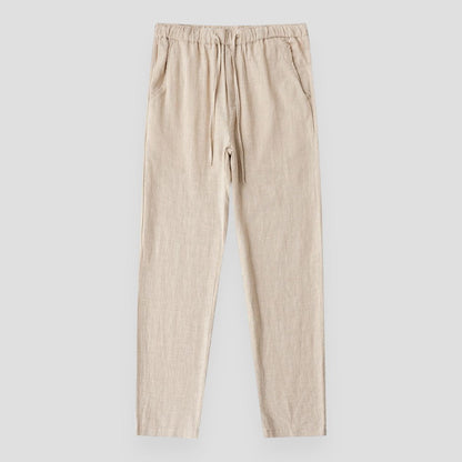 Regular Fit Linen Trousers Old Money Pants