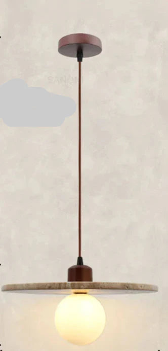 Rustic Wooden Pendant Light with Earthy Tone