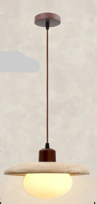 Rustic Wooden Drop Pendant Light With Earthy Tone