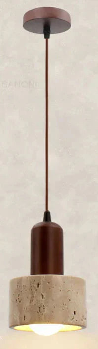 Rustic Wooden Pendant Light with Earthy Tone