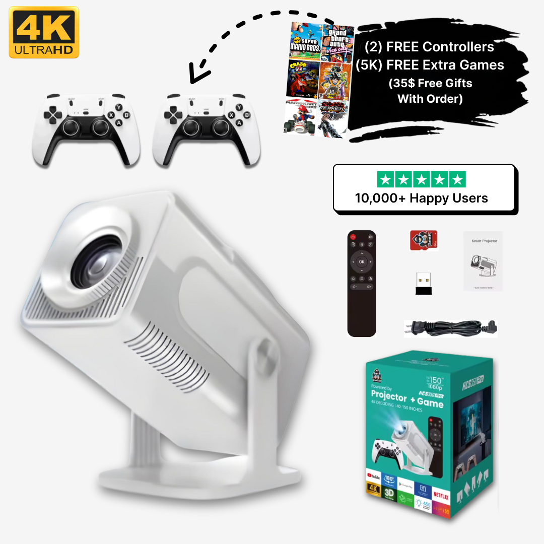 Ultimate Retro Game Projector with 110000 Built-In Games - VogeLuxe