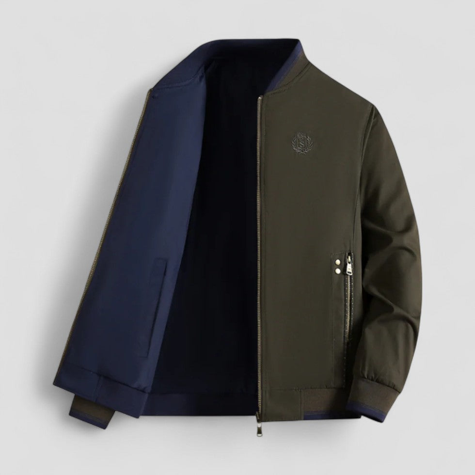 VogeLuxe | Men’s Reversible Embroidered Bomber Jacket
