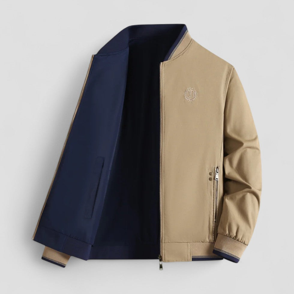 VogeLuxe | Men’s Reversible Embroidered Bomber Jacket