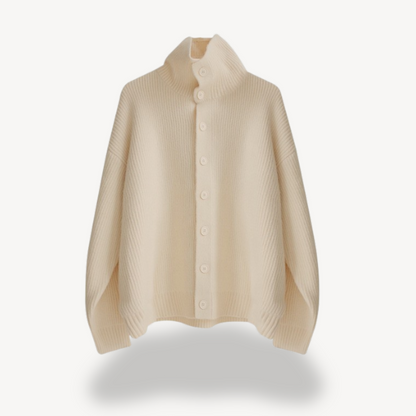 Ribbed Knit Button Cardigan for Men