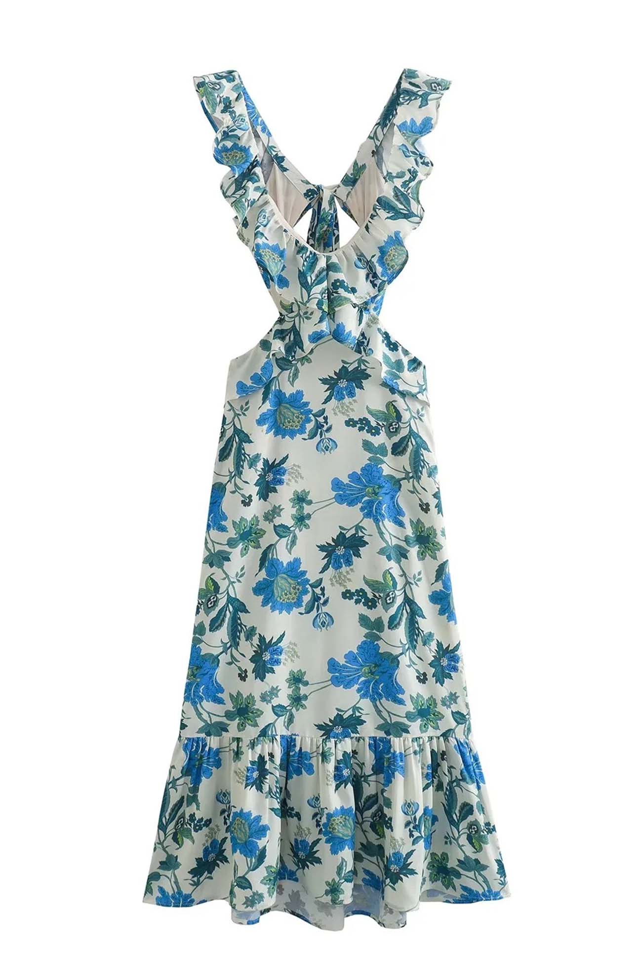 Beautiful Summer Maxi Dress - Strapless with Ruffles