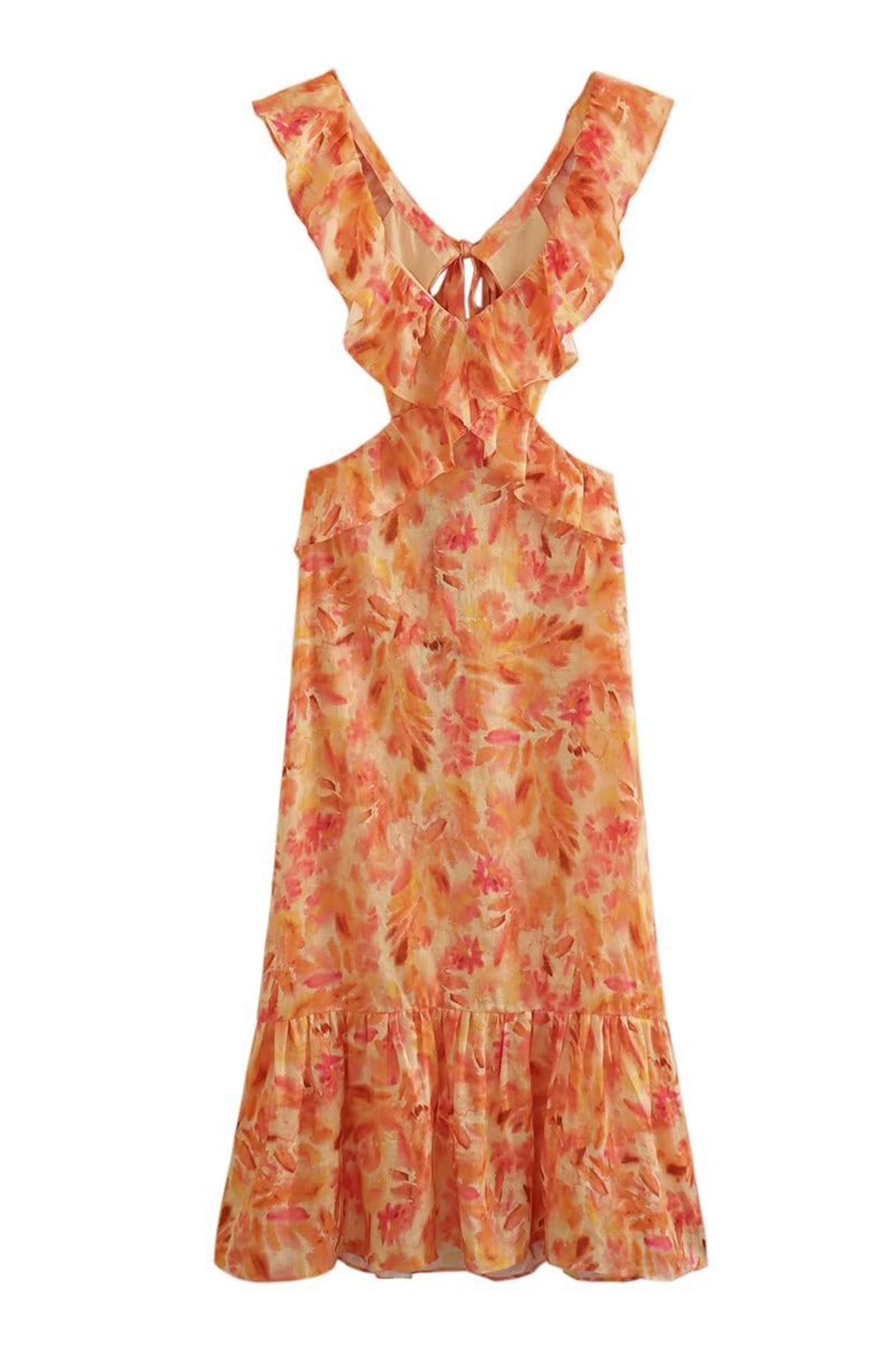 Beautiful Summer Maxi Dress - Strapless with Ruffles