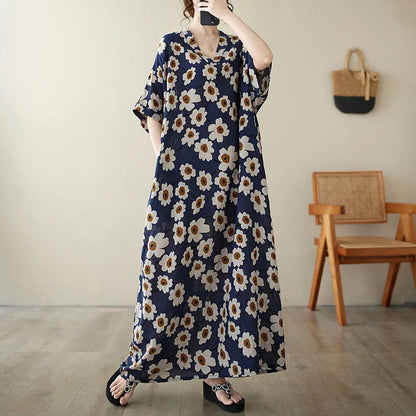 Free-Spirited Global Maxi Sundress - Relaxed Casual Wear