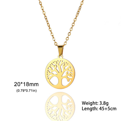 Nature Inspired Tree of Life Crystal Pendant Necklace