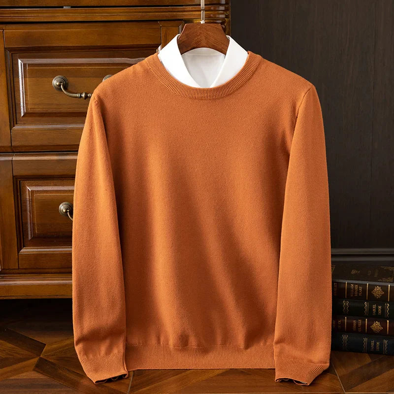 Soft Men's Wool Crew Neck Sweater