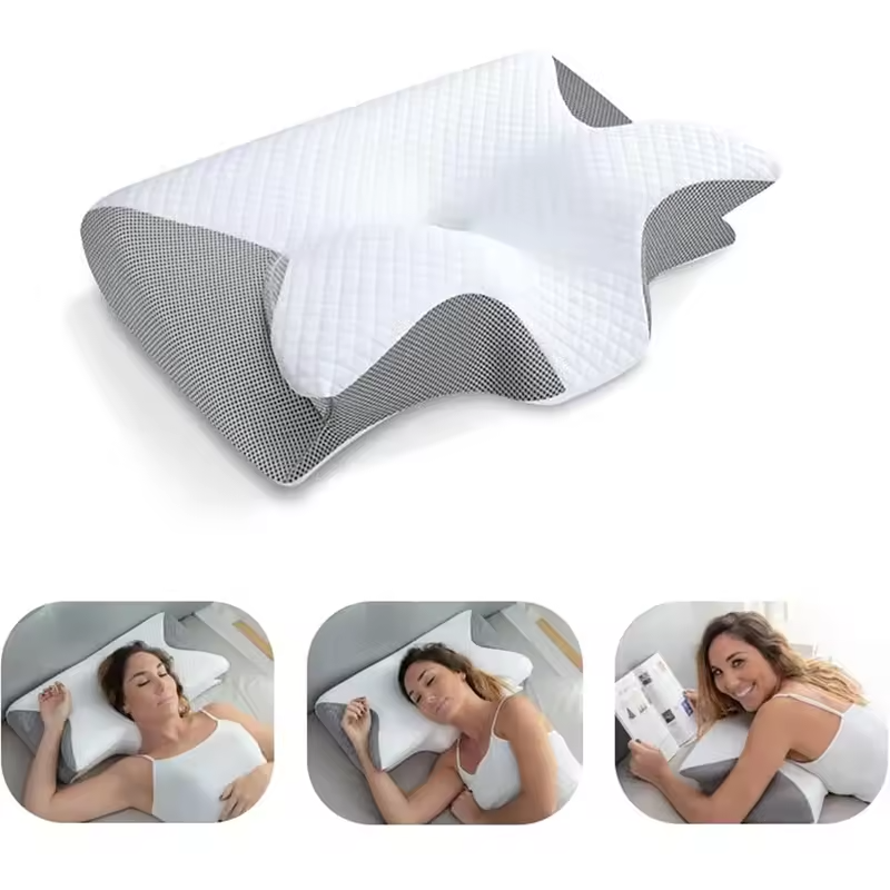 Contour Memory Foam Neck Support Pillow - VogeLuxe