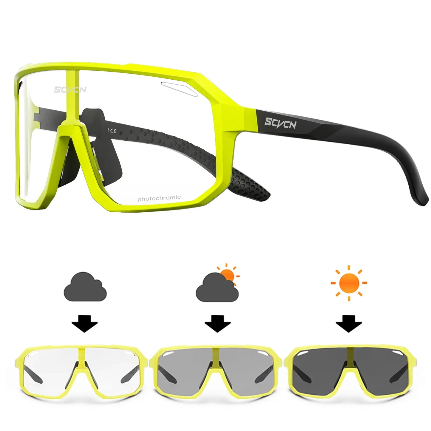 Men's Polarized Bike Sunglasses - Ultra Lightweight Sports Shades