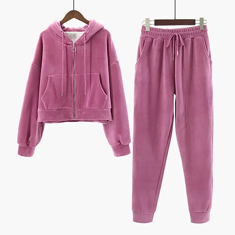 Cozy Fleece Lined Jogger Suit