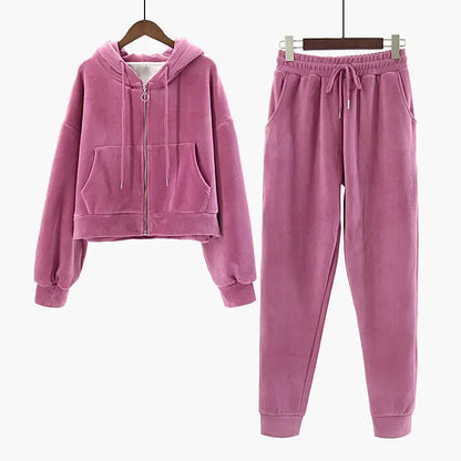 Cozy Fleece Lined Jogger Suit