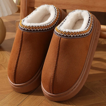 Cozy Fleece Unisex Slippers – Warm Comfortable Indoor Outdoor Shoes
