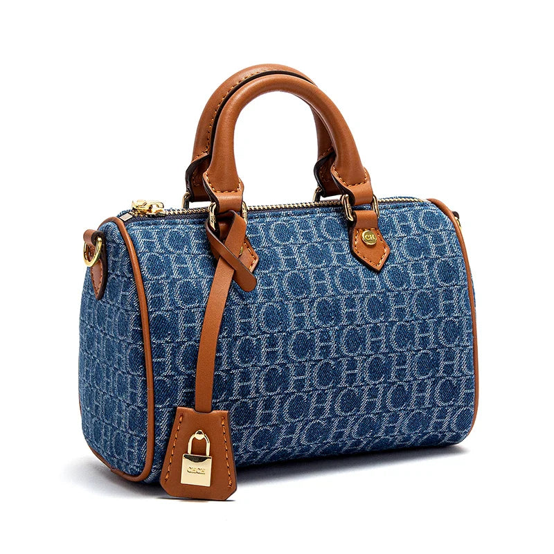 Rugged Patchwork Tote Shoulder Bag