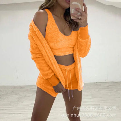 Soft Cozy 3-Piece Pajama Set for Women