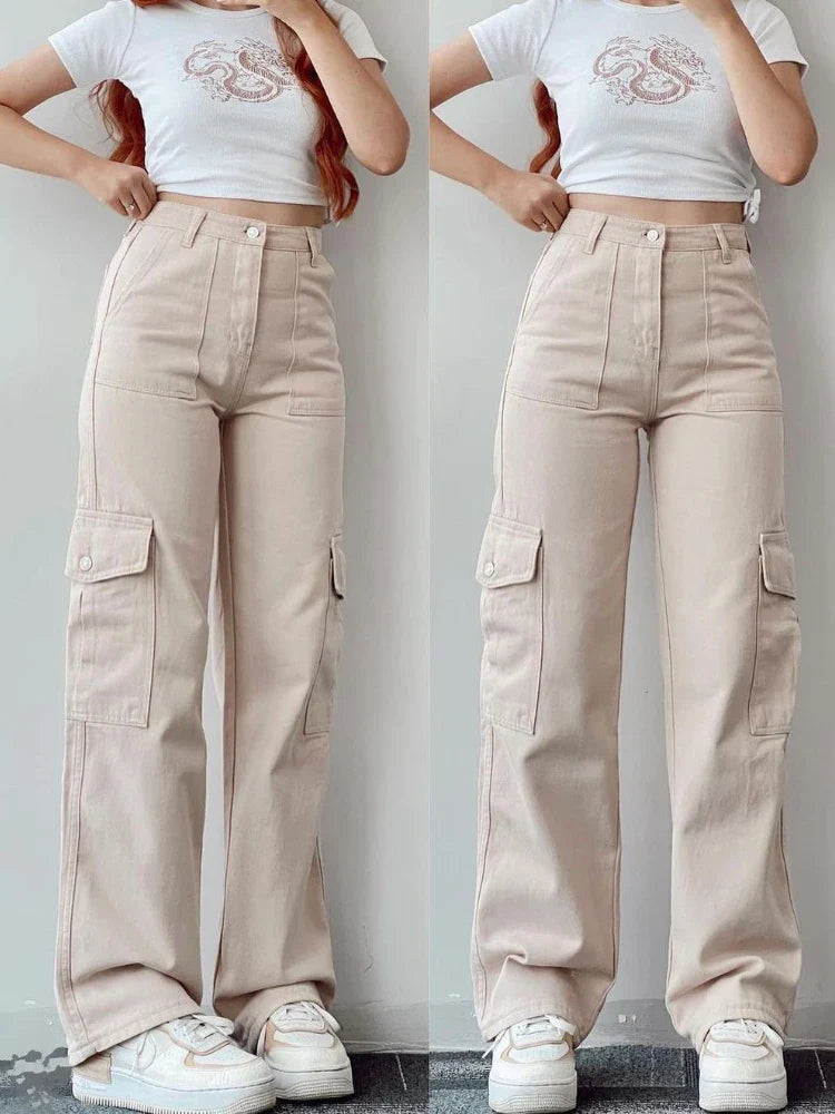 Retro Classic Baggy Combat Jogger Pants - VogeLuxe