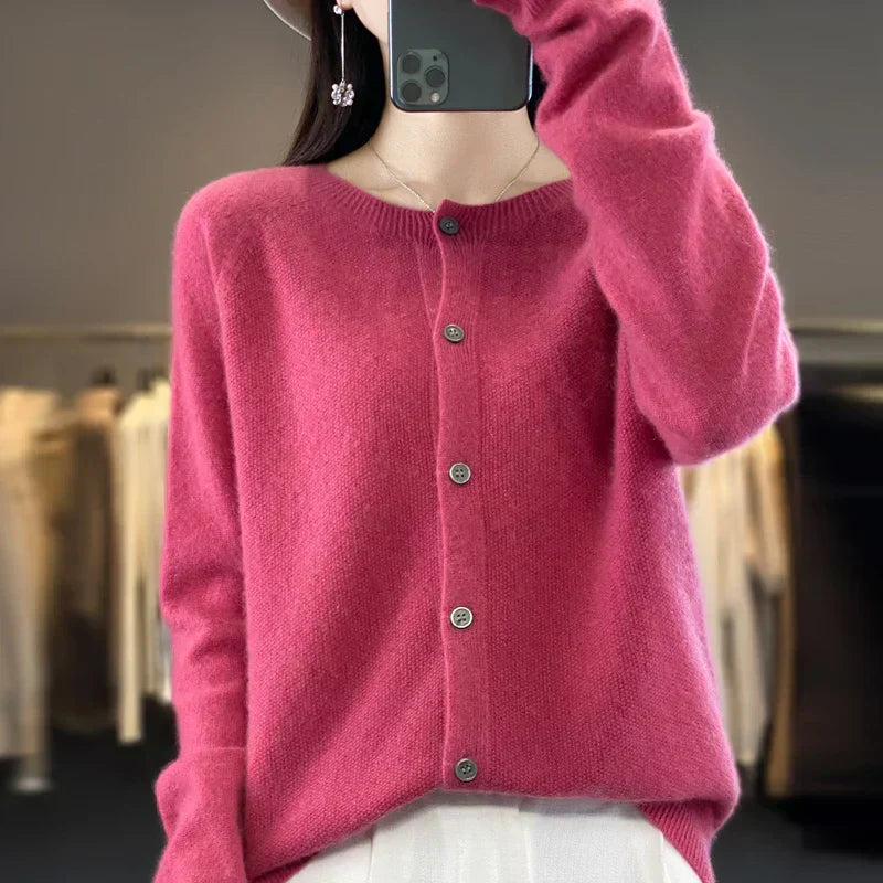 Soft Women's Open Front Wool Sweater