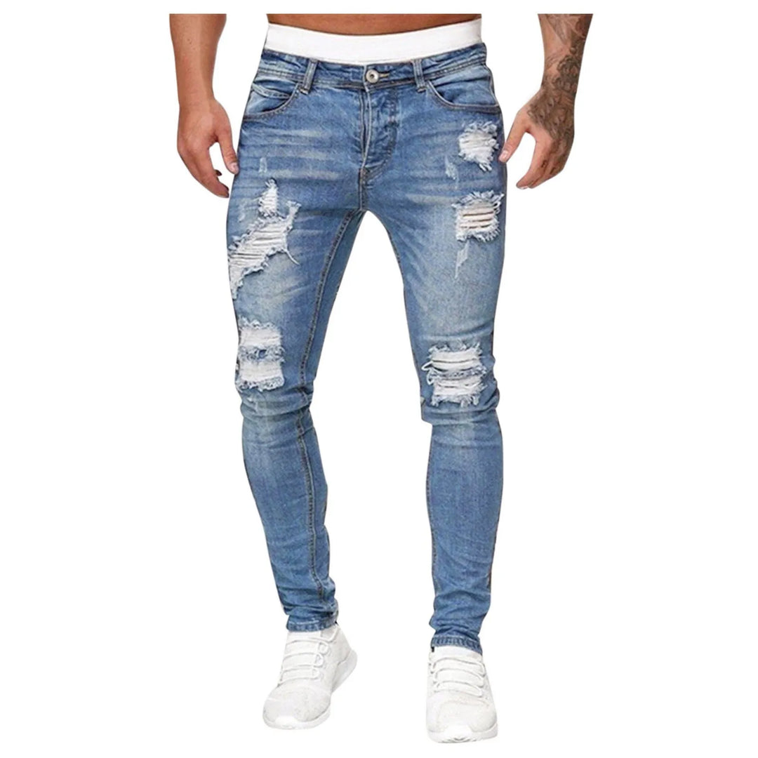 Stylish Distressed Denim Jeans for Men