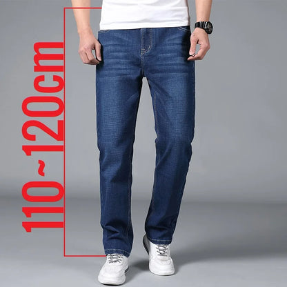 Slim Fit Men's Black Straight Leg Stretch Jeans - BritishElegance