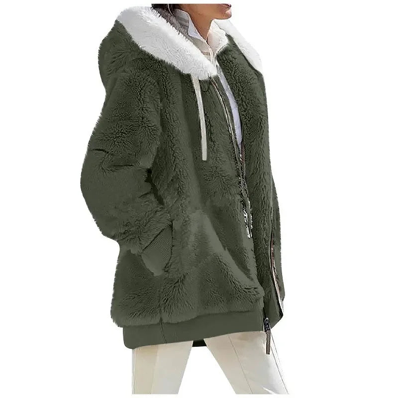 Ladies' Soft Zipped Fleece Coat