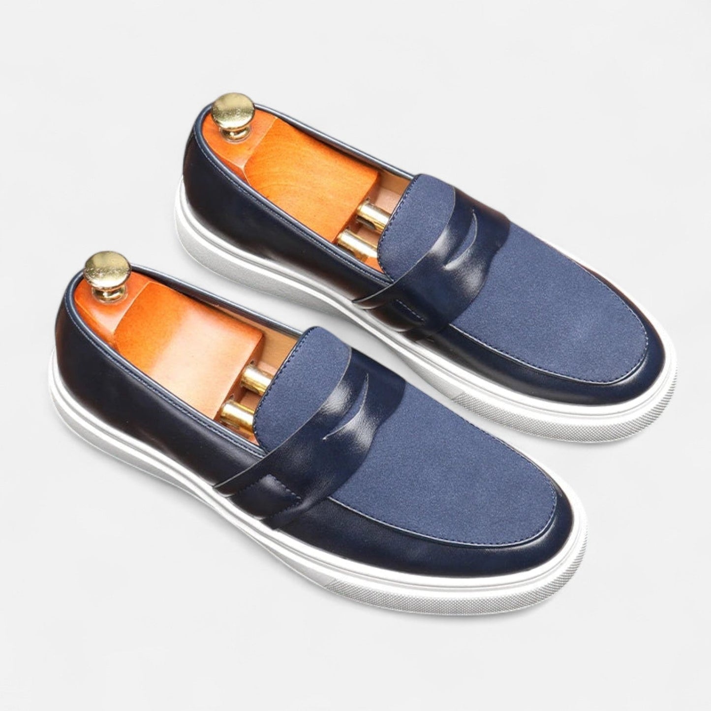 VogeLuxe | Men’s Hybrid Leather Penny Loafers