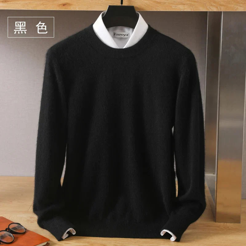 Luxurious Soft Crew Neck Cashmere Sweater - VogeLuxe
