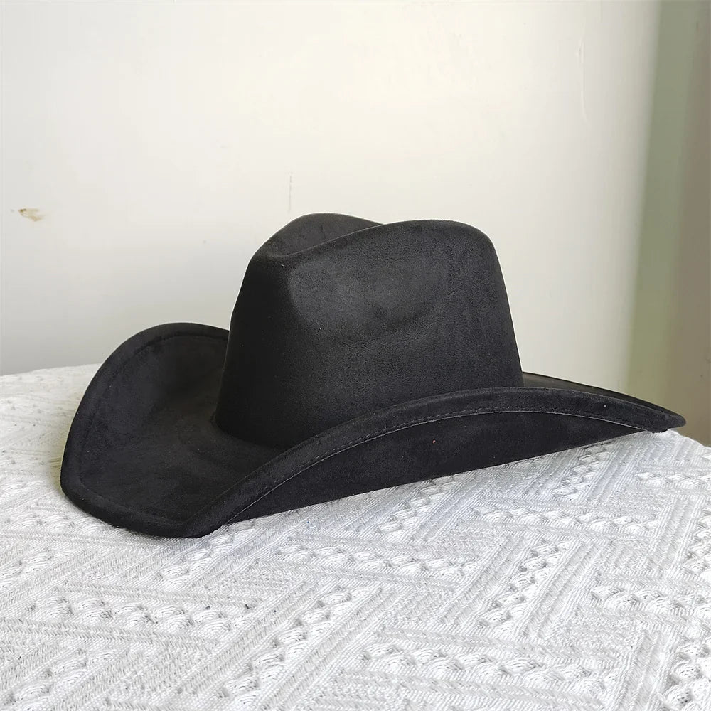 Soft Wide Brim Cowboy Hat Adjustable Size
