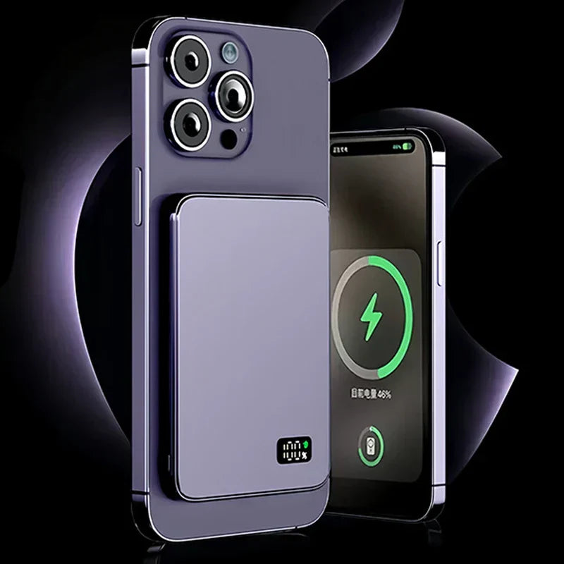 Thin Portable Wireless Charging Power Bank