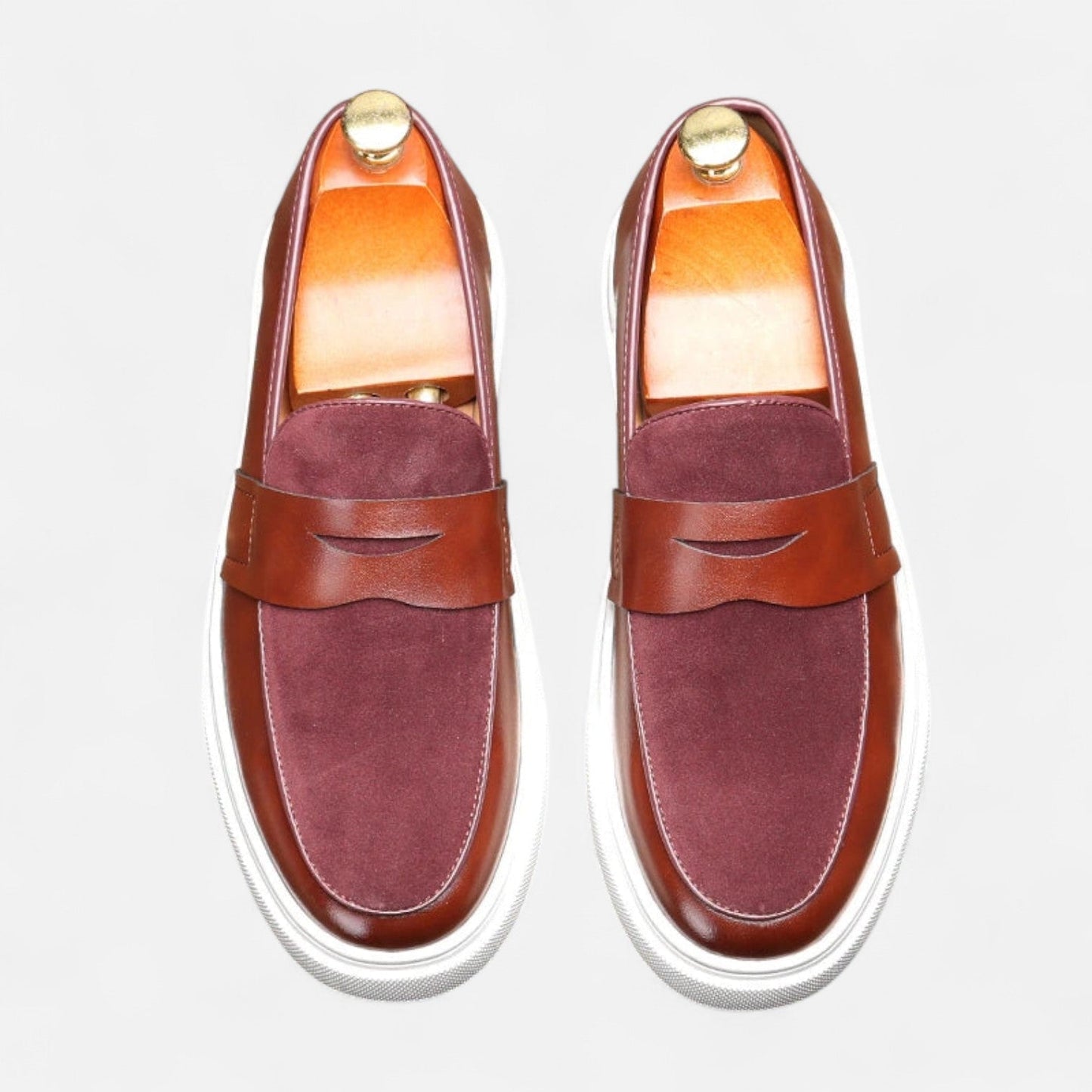 VogeLuxe | Men’s Hybrid Leather Penny Loafers