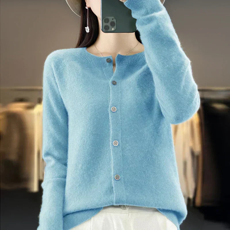 Soft Women's Open Front Wool Sweater