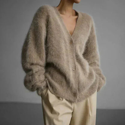 Soft Women's Winter Wool Cardigan Sweater - VogeLuxe